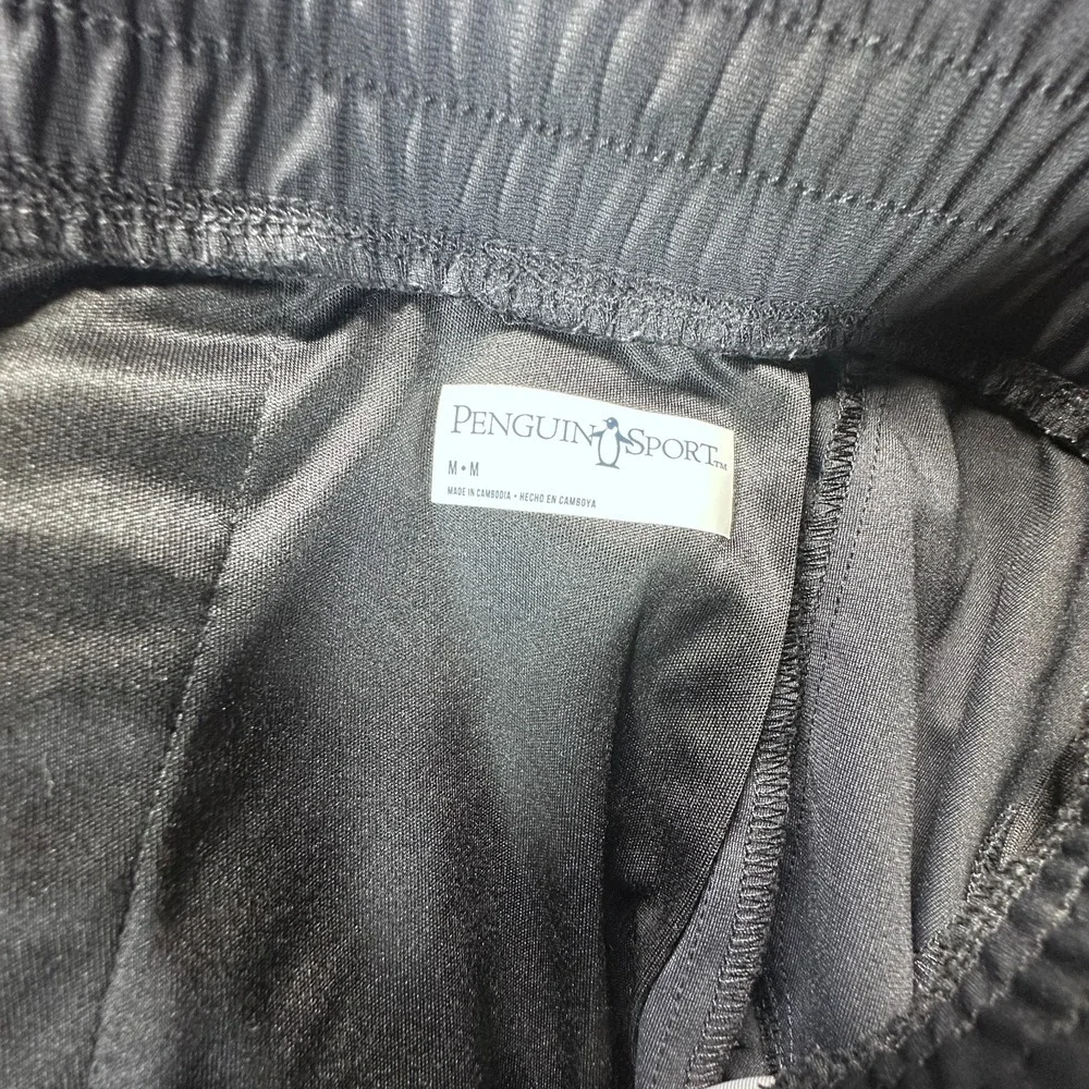 Penguin Sport Jogger Pants Mens Size Medium Black Tapered Leg Running Trail
